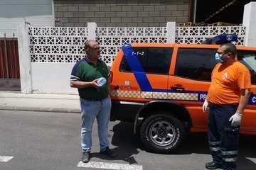 Reparto de mascarillas en Telde (Foto TA)